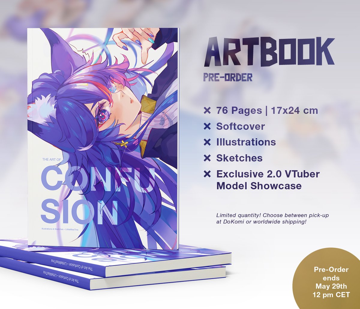 ⚡ ARTBOOK PRE-ORDER ⚡ For this year's DoKomi I designed my very first artbook! You can pre-order yours now for pick-up at DoKomi. And for those who can't visit, I have a limited quantity available with shipping option! I look forward to seeing you guys 🥹 👇Link below👇