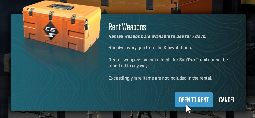 🚨 BREAKING: You can now rent CS2 skins for 7 days...