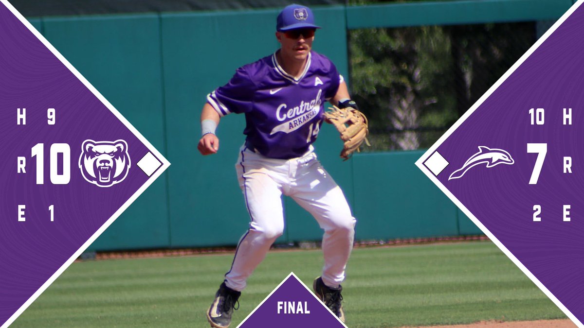 BEARS WIN!!! UCA scores 6 unanswered runs, with 4 RBI from Mason King and a great relief performance from Hunter Alexander (7Ks), to knock off Jacksonville and live to play tomorrow! #BearClawsUp x #FightFinishFaith