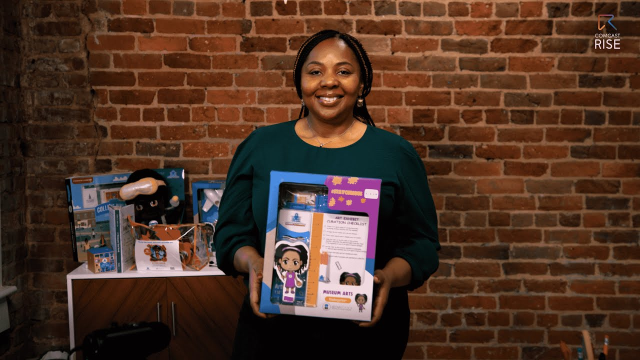 StephanieG60142's tweet image. Watch and RISE! Angelica had the opportunity to be in this amazing video highlighting #ComcastRISE alum Terri-Nichelle Bradley of Brown Toy Box 🚀. I'm a very proud mama and Comcaster! #LevelX Read more ➡comca.st/44SWLAH #IWorkForComcast comca.st/3yxQpKK