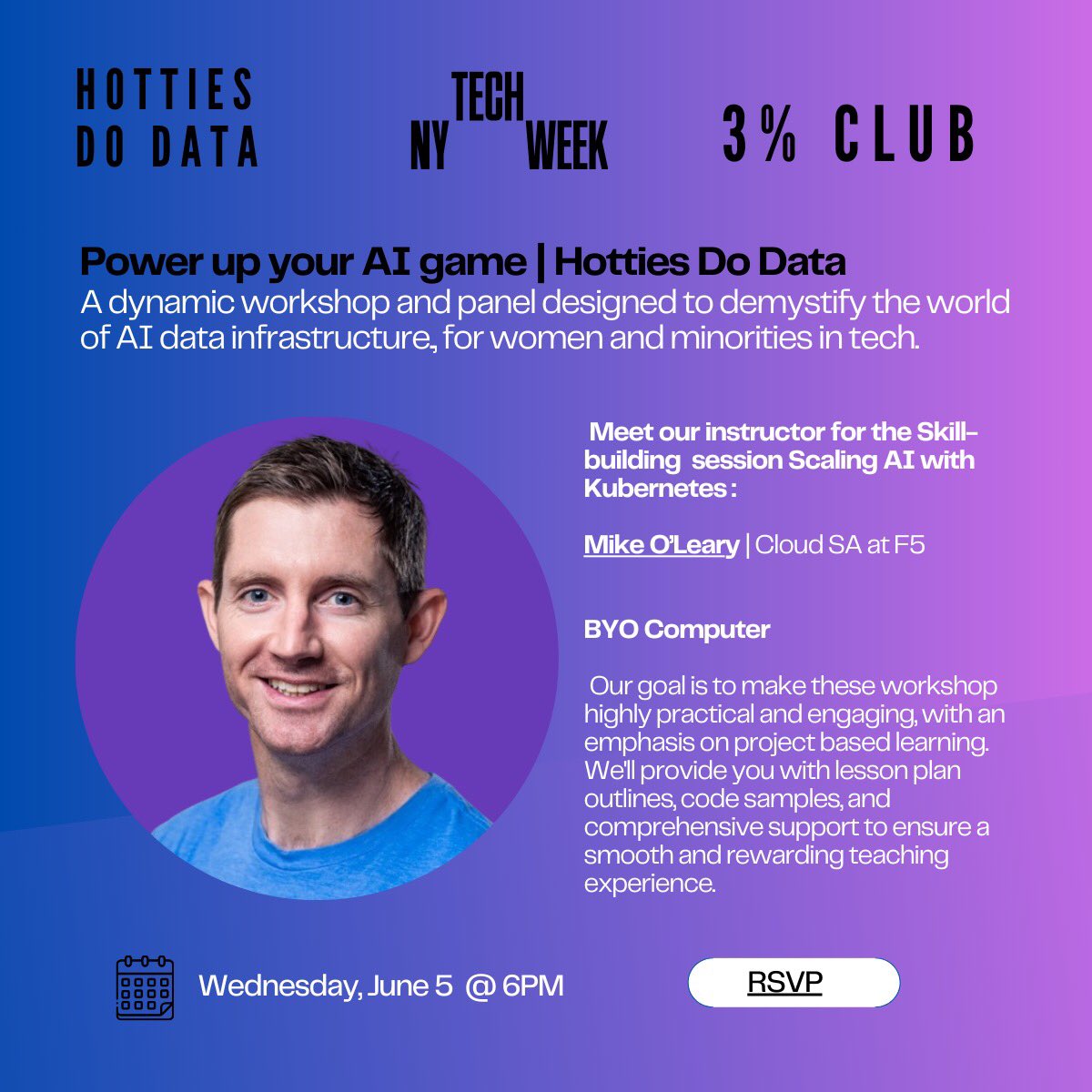 3PercentTech's tweet photo. Scaling AI apps with Kubernetes is one of the 3 sessions you can partake in, a chance to learn from top data experts shaping AI's future at Hotties Do Data! Don't miss our skill-building tracks &amp; networking opportunities. 🍕👩‍💻 #NYTechWeek #AI #DiversityInTech https://t.co/8dY2WG0nVK