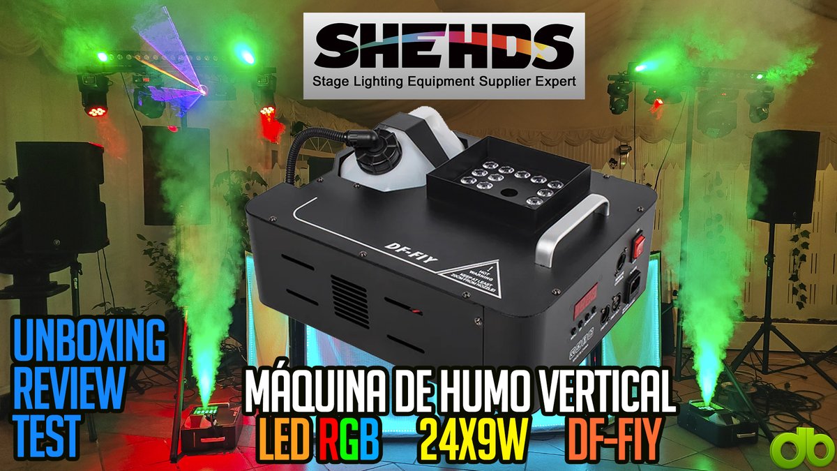 Máquina de Humo Vertical LED RGB + Pack Muchas Luces Shehds Unboxing Review y Test DF-FIY
youtube.com/watch?v=4qSDRp…