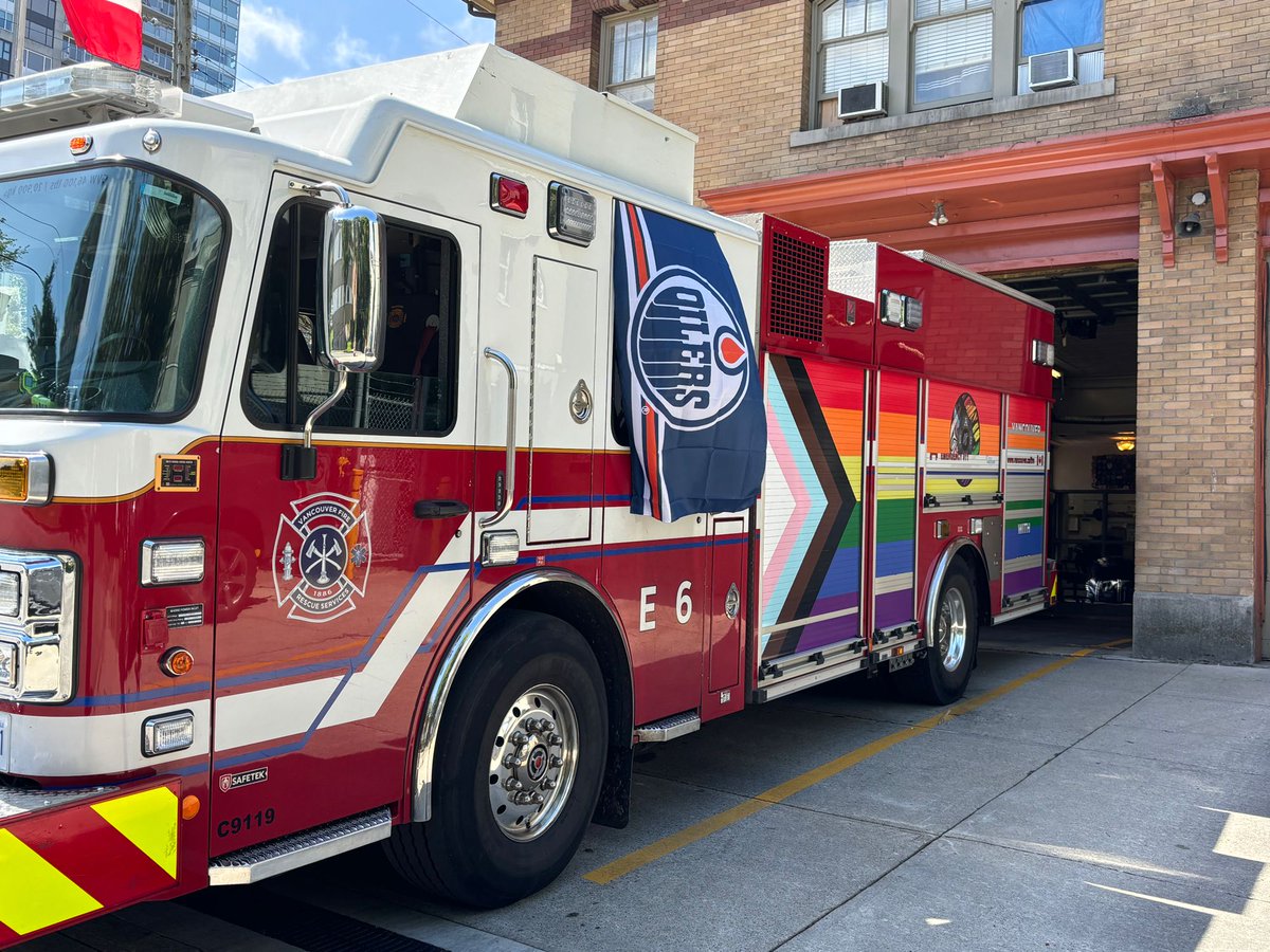 We always make good on our bets. Good luck in the next round @edmontonoilers! Bring the cup back to Canada. @strathconafirefighters