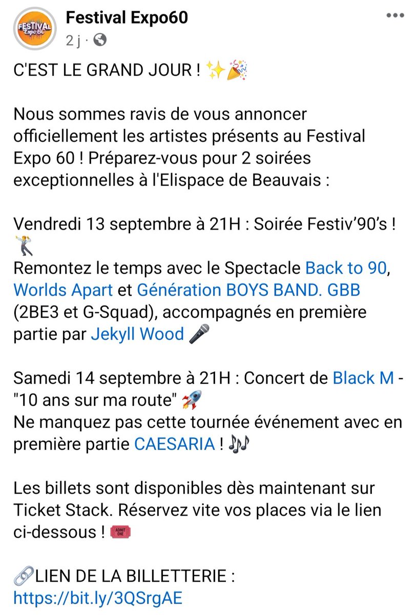 ViviFromFrance's tweet photo. .🎉 13.09.2024 ➡️ #BackTo90s show at @elispace60 #Beauvais #Expo60 🇫🇷
21h00: 90's atmosphere with #WorldsApart & #GenerationBoysband 🥳🎶🕺🏼💃🏼
See you there guys @iamNathanMoore @iamSteveHart @calcooperwa @FrankDelay 🔥
GET YOUR TICKETS HERE ⬇️
https://t.co/UTYBcb1ffj https://t.co/VjVXXelEhr