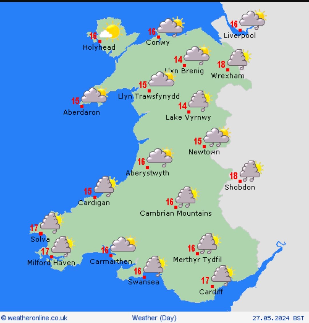 Plans for the bank holiday weekend? Most of Saturday dry and bright with some hazy sunshine. Rain spreading from the southwest during the evening and night. Sunny intervals and showers on Sunday some heavy showers with thunder. Showers lighter on Monday with some dry weather.