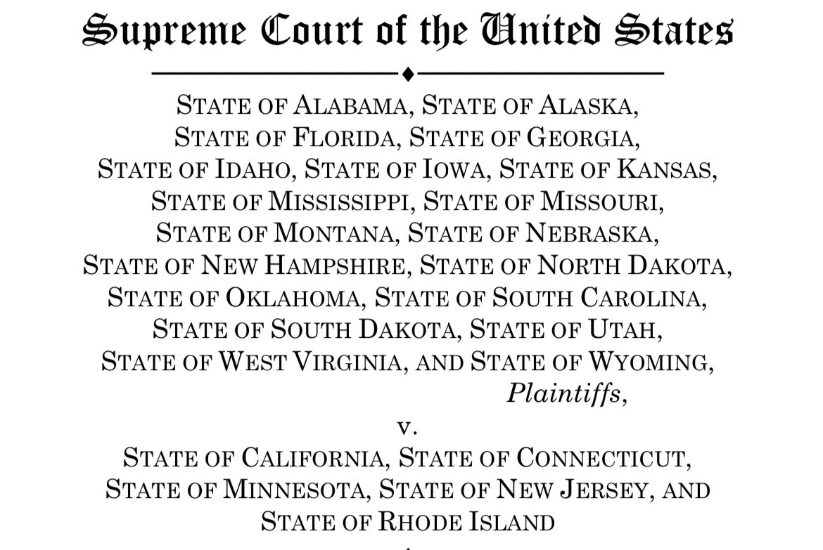 🚨BREAKING: I have filed suit with 18 other states against California, Connecticut, Minnesota, New Jersey and Rhode Island to halt their unconstitutional policies that threaten Missouri energy.