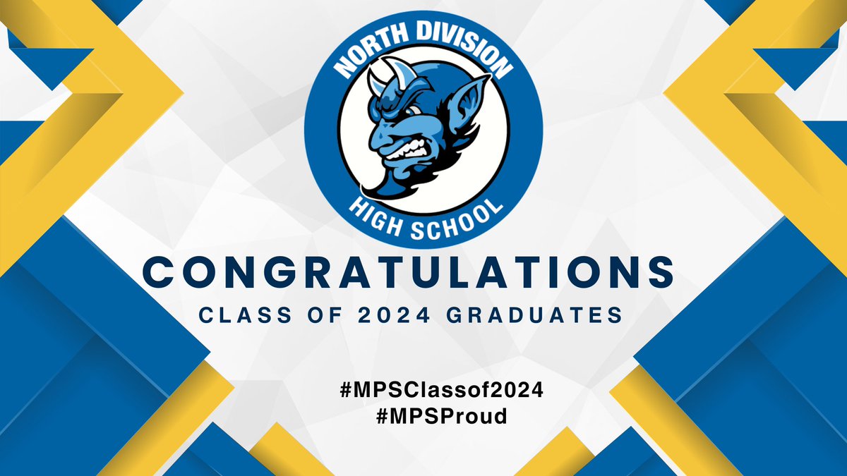 🎉 Congratulations, North Division High School graduates! You make us #MPSProud! We invite the entire Milwaukee community to help celebrate our graduates 🎓 You can watch all of the graduation ceremonies on our YouTube channel. mpsmke.com/graduation