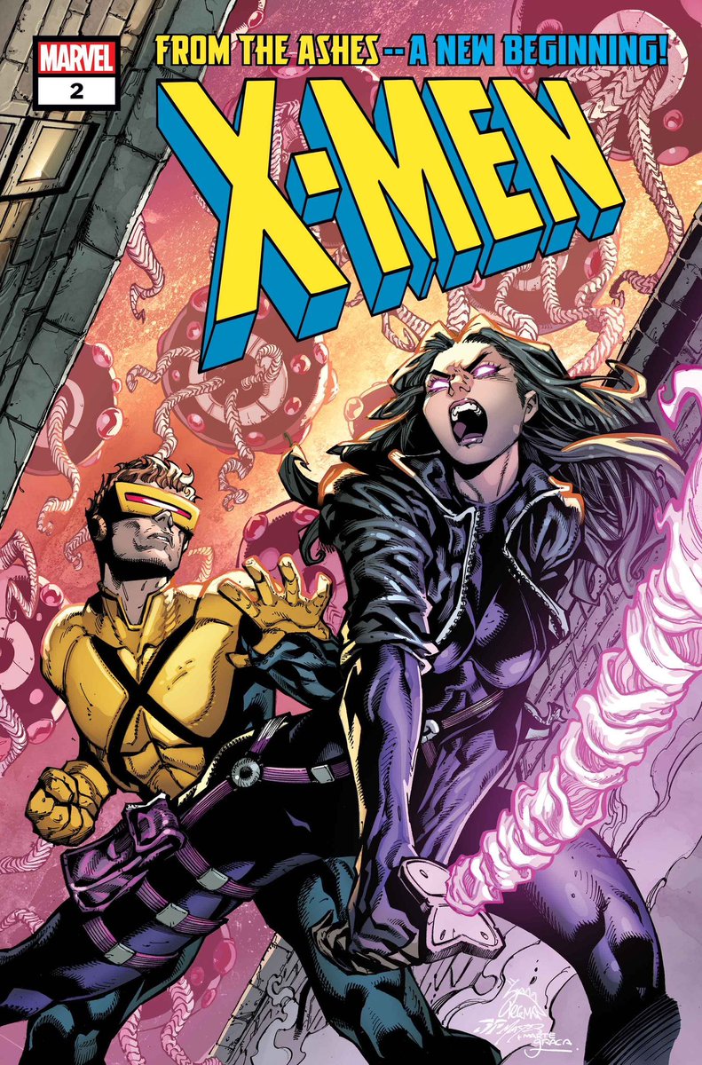 Mutantkind no longer has Krakoa, but they still have the X-Men! Scroll for a peek at just-announced issues for the upcoming X-Men: From the Ashes Era. 🧵 ❌ X-Men #2 The X-Men fly to the rescue of a mutant in crisis in San Francisco. The problem? Alien invaders seem to have a