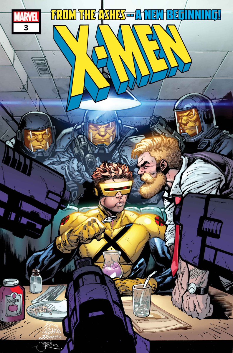 ❌ X-Men #3 Scott Summers vs. America! How did the X-Men come to possess their HQ, the Factory, and what position does that put them in? As Cyclops meets the implacable Agent Lundqvist, the X-Men come to find that their new home may not be as secure as they had thought.