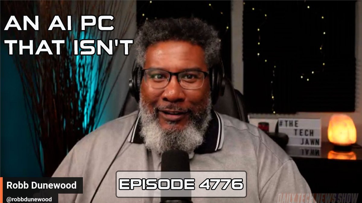 Daily Tech News Show (@dtnsshow) on Twitter photo DTNS video for Thursday May 23, 2024
“An AI PC That Isn’t”
Episode 4775 with <a href="/sarahlane/">Sarah Lane</a> <a href="/RobbDunewood/">ROBB DUNEWOOD 🎙️ Knows Something About Podcasting</a> <a href="/jollyroger/">Roger Chang</a> <a href="/theatremonkey/">TheatreMonkey</a>
Watch here: youtu.be/QCRoVPn6cs8?si… DTNS video for Thursday May 23, 2024
“An AI PC That Isn’t”
Episode 4775 with <a href="/sarahlane/">Sarah Lane</a> <a href="/RobbDunewood/">ROBB DUNEWOOD 🎙️ Knows Something About Podcasting</a> <a href="/jollyroger/">Roger Chang</a> <a href="/theatremonkey/">TheatreMonkey</a>
Watch here: youtu.be/QCRoVPn6cs8?si…