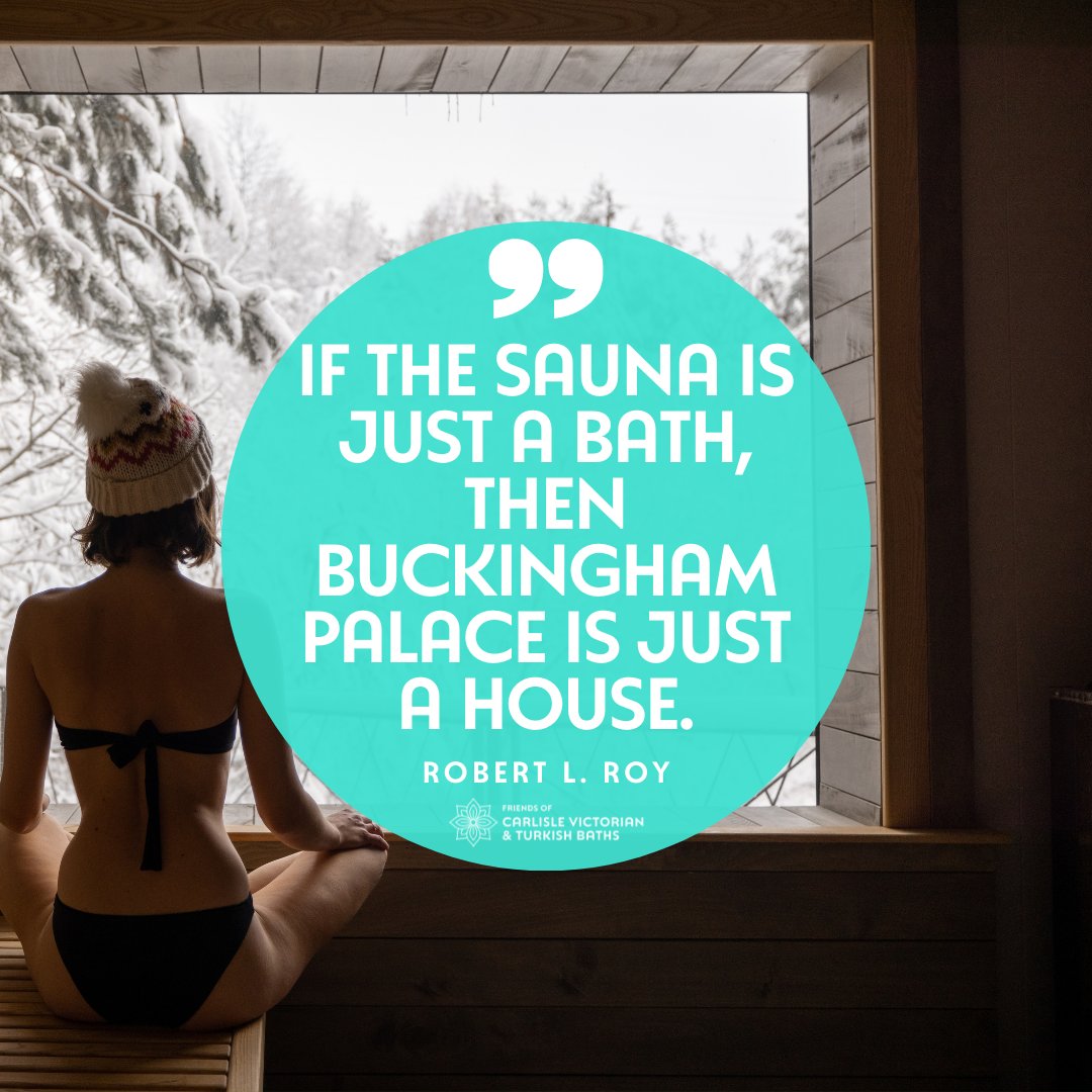 We couldn't agree more! Oh for a publicly available sauna in Carlisle #ReopenCarlisleBaths #MondayVibes