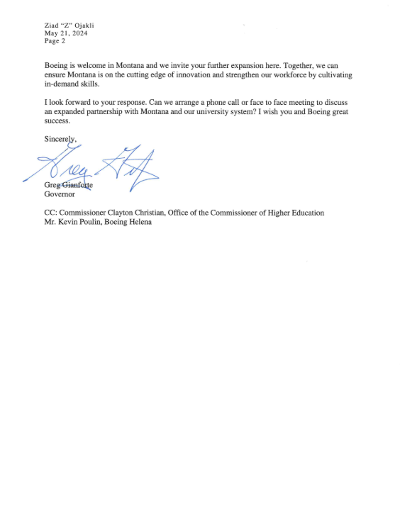 If Portland State University would rather cave to the demands of pro-Hamas student mobs than accept generous investments from Boeing, Montana will gladly take them.

Read my letter to Boeing below.