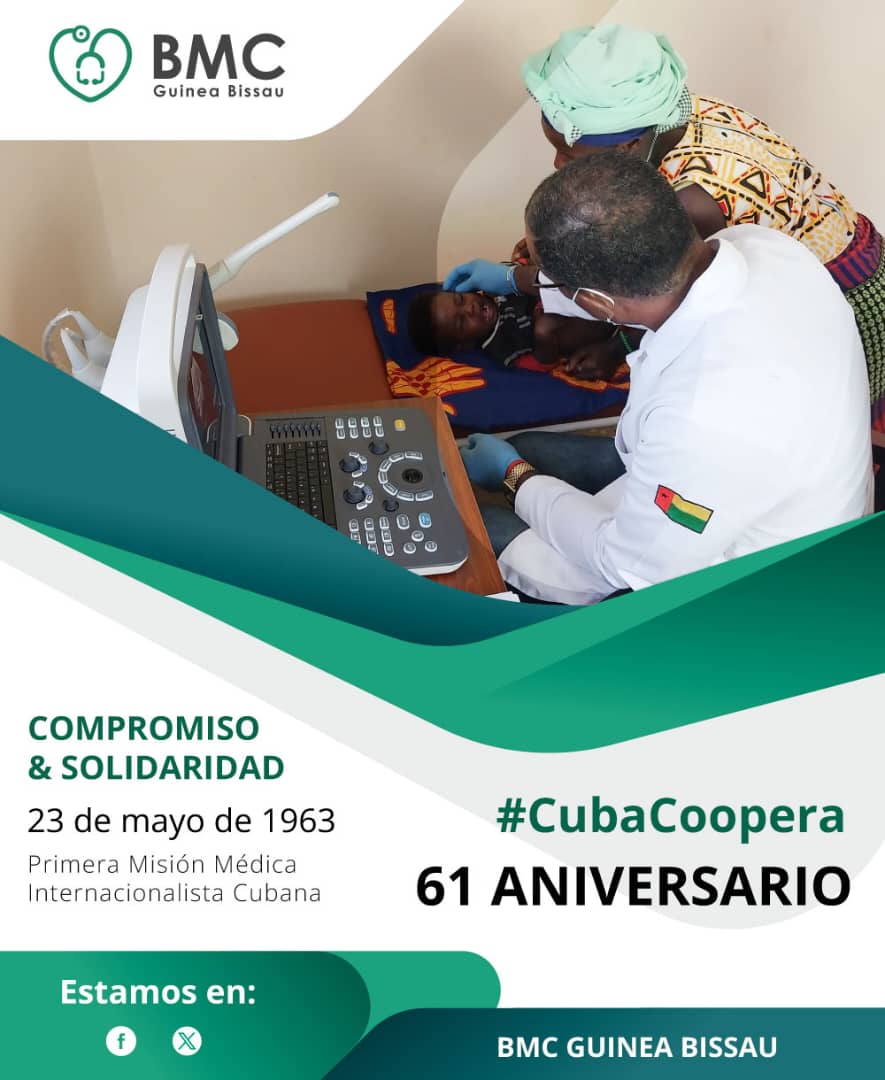 Disimiles son las páginas de vida escritas en  los 61 años de la Colaboración Médica Cubana en el Exterior, donde los  colaboradores hemos sentido  orgullo por el deber cumplido, y de colocar a Cuba en la cima de la solidaridad y el humanismo. 
#BMCGuineaBissau 
#CubaporLaSalud
