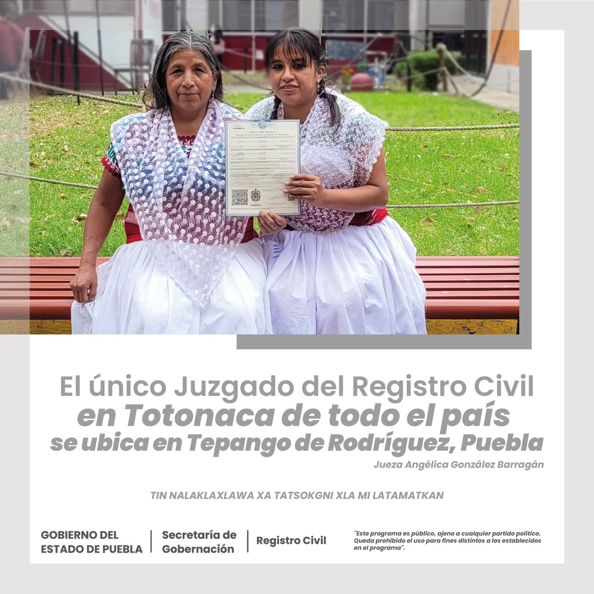 Segob_Puebla's tweet photo. #RegistroCivilInforma || En el @RCivilPuebla seguimos avanzando a favor de la inclusión y diversidad en #Dialectos.
📌 Ubicación: Tepango de Rodríguez 🟰 Totonaca
📌 Ubicación: Zoquitlán 🟰 Mazateco
📌 Ubicación: Tlaola 🟰 Náhuatl https://t.co/FJjjmcTKrc