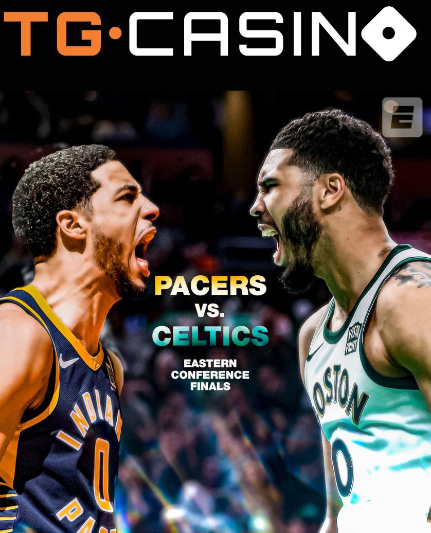 Game 2 in the Eastern Conference Finals Celtics vs. Pacers Boston lead 1 - 0. Make your pick for this game at TG.Casino 🏀