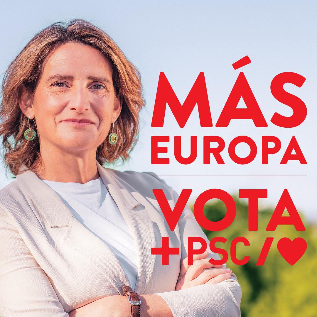 El 9 de juny és feina de totes i tots protegir l’Europa social, feminista i verda que estem construint. Per tenir #MésEuropa, #VotaPSC! 🌹🇪🇺