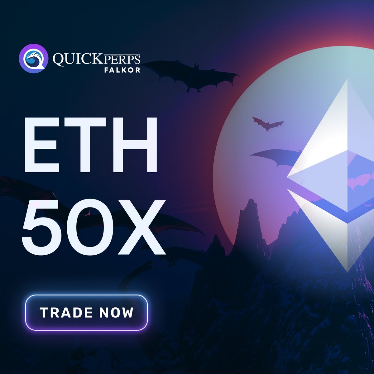 Ethereum ETF approved ✅ Go long or short on $ETH with up to 50x leverage on QuickPerps: Falkor. Directly from @0xPolygon PoS. Things are getting exciting in the crypto market. quickswap.exchange/#/falkor