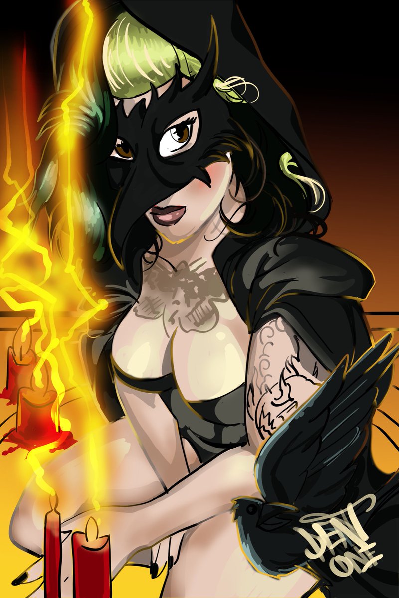 DentOne2's tweet photo. The raven priestess https://t.co/WLqyhCuSD2