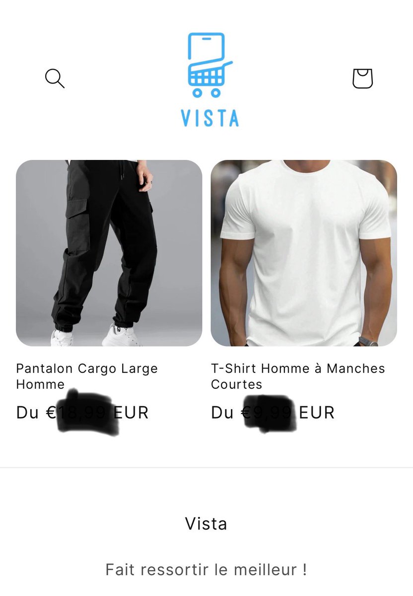 Vista_Fr's tweet photo. Des produits de superbe qualité à de beaux prix allez checkez !!  

#reduc #vente #cargo #shirt #paschere #nouveauté #new #ad #free https://t.co/FP3FSThuYG