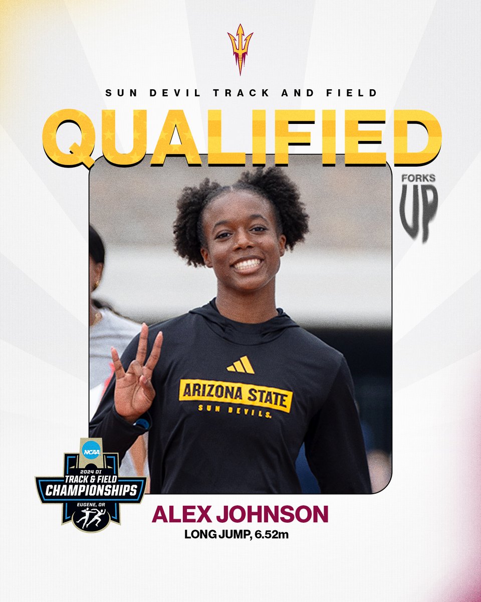 ALEX JOHNSON IS EUGENE BOUND ‼️

The freshman goes a personal-best 6.52m in the long jump to place 12th overall and punch her ticket to next month's NCAA Championships 😈