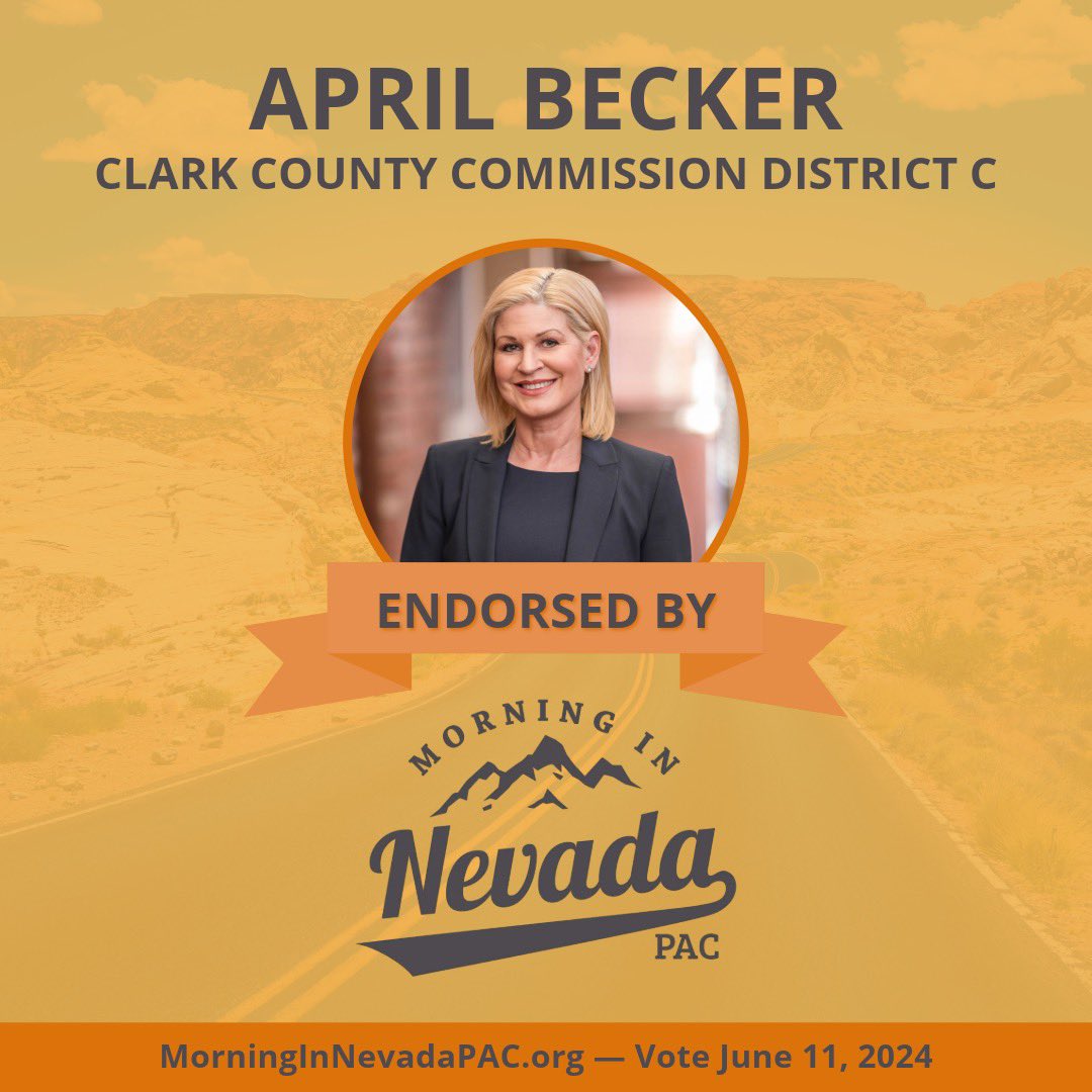 Honored to receive endorsements from former Nevada Attorney General <a href="/AdamLaxalt/">Adam Paul Laxalt</a> and the <a href="/MorningInNVPAC/">Morning In NV PAC</a>! 

Thank you for your support and confidence in my campaign to bring positive change to Clark County.