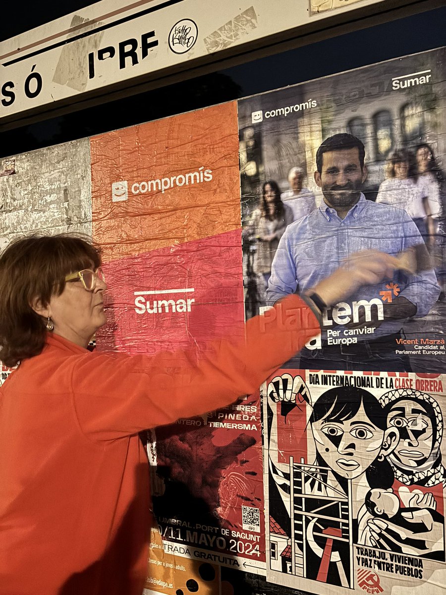 C_per_Paterna's tweet photo. 🟠 A #Paterna també plantem cara per canviar Europa 🇪🇺

Plantem cara per tornar a posar a les persones primer 😉

🗳️ El 9 de juny vota @VicentMarza 
 @compromis - @sumar https://t.co/P7rVOn1yRt