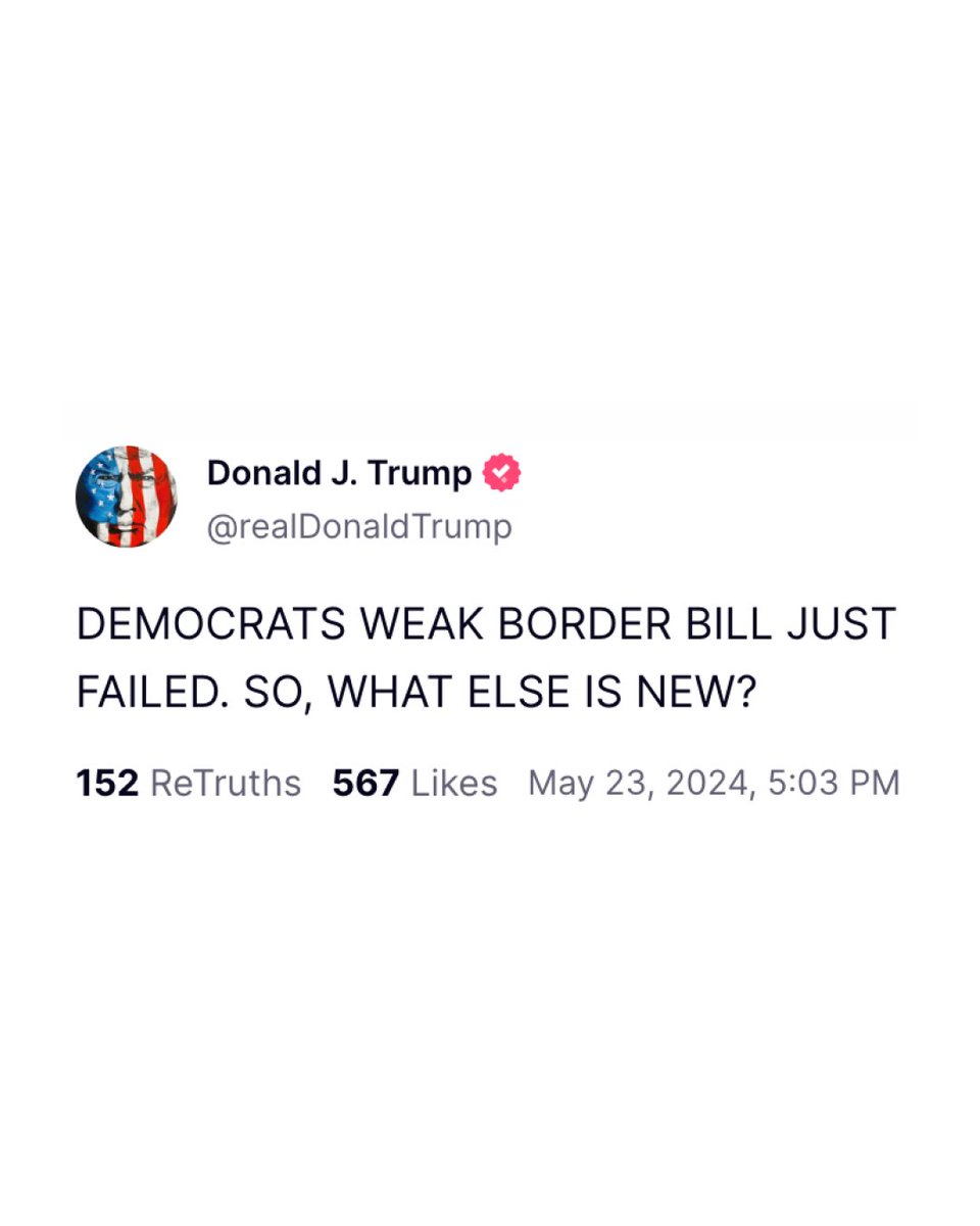 Trump brags about killing the bipartisan deal to secure the border so he can have an issue to campaign on