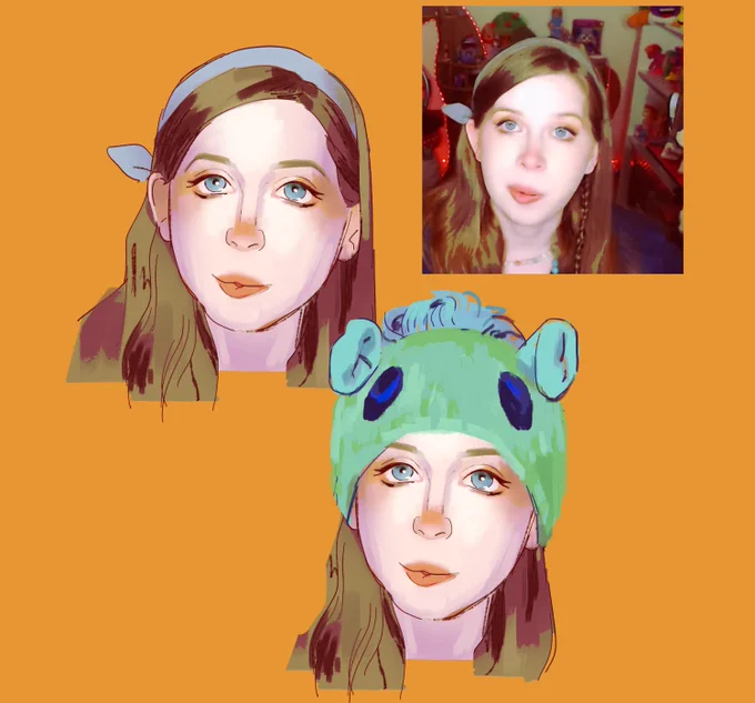 tried painting jenny nicholson while watching her new video 