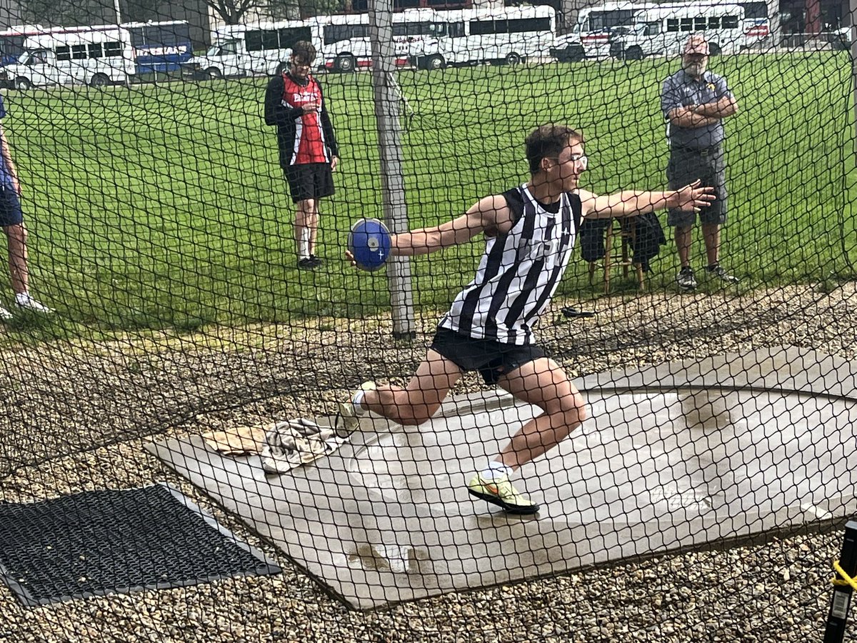 John Powers throws 135’ on throw one!