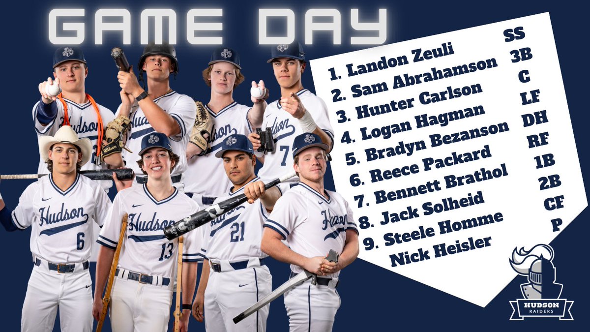 Hud_BaseballWI's tweet image. Tonight we honor our seniors while we host Mosinee. First pitch set for 4:00. #GoRaiders #Family