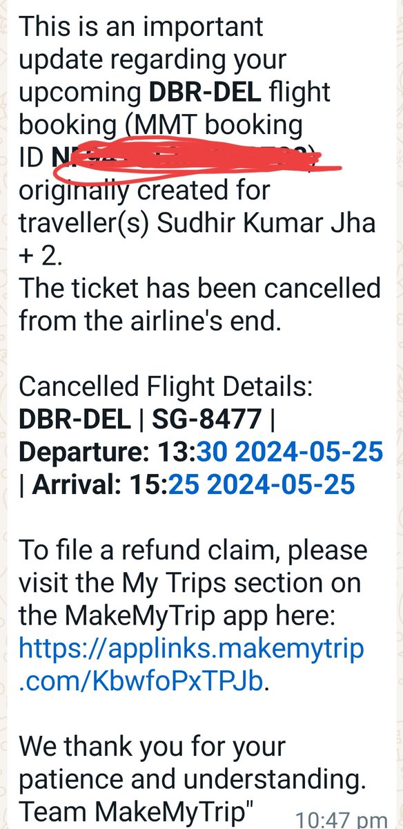 Dear @flyspicejet I have an emergency at my place in Delhi. Why did you cancel? I need an alternative not a refund, otherwise be ready to face legal consequences. @makemytrip @JM_Scindia @MoCA_GoI @Gen_VKSingh @jagograhakjago