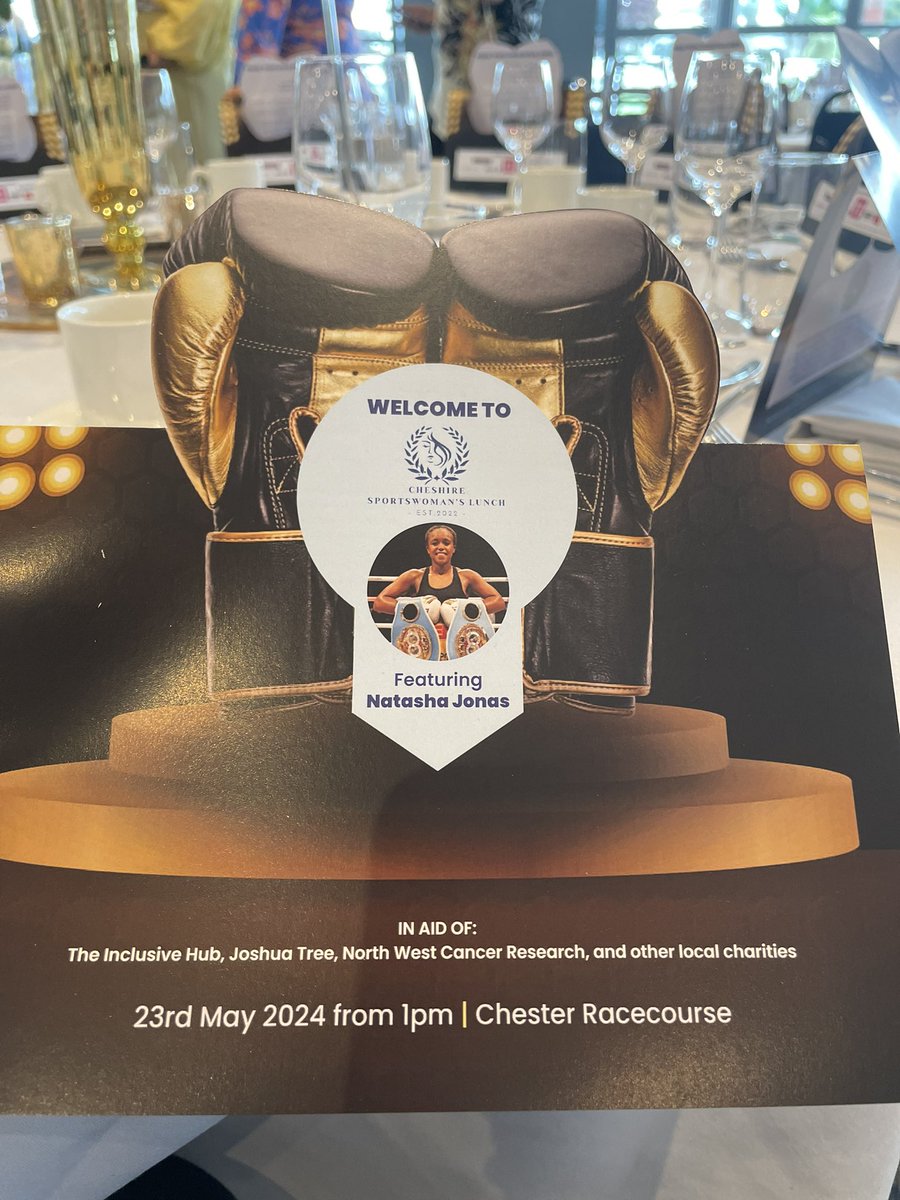 Had a brilliant afternoon celebrating Cheshire Sportswoman’s Lunch event at @ChesterRaces. A huge thank you to @TashaJonas for being her chosen charity and the beneficiary for the day.