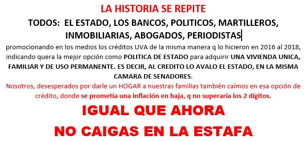 <a href="/jorgemacri/">Jorge Macri</a> <a href="/BancoCiudad/">Banco Ciudad</a> <a href="/SenadoArgentina/">Senado Argentina</a> mi más sentido pésame a la primer nueva estafada. Senadores, dejen de dormir la siesta y aprueben la media sanción que desde el año pasado llegó de Diputados para terminar con la #usuraUVA