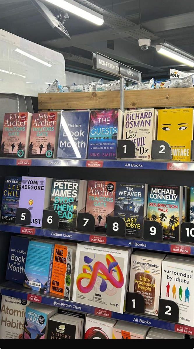 Lovely to see #TheGuests hanging out in @WHSmith Waterloo station….thanks so much for the photo 😎😎🏝️
