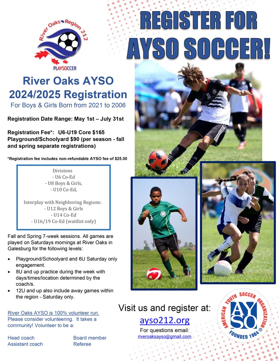 ComstockColts's tweet photo. Summer soccer info from AYSO! https://t.co/bNytIJPsQ8