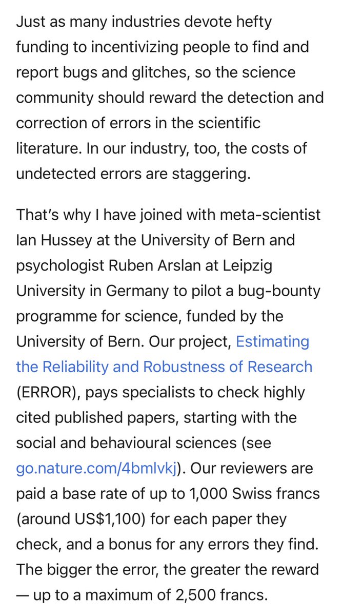“Bug bounties but for errors in research papers” is such a cool idea