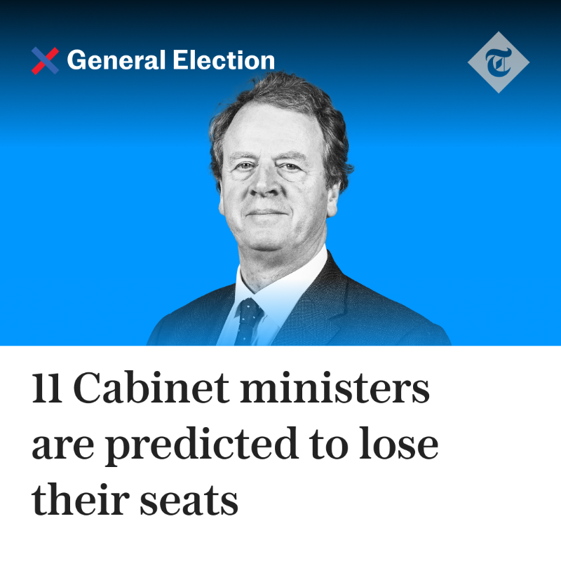 Telegraph's tweet photo. As polls show that more than half the Conservative seats won in 2019 could be lost, learn which party grandees and Cabinet ministers are struggling to hold on. 

Plus: Use our election predictor to see who'd win your local seat if an election was held now.