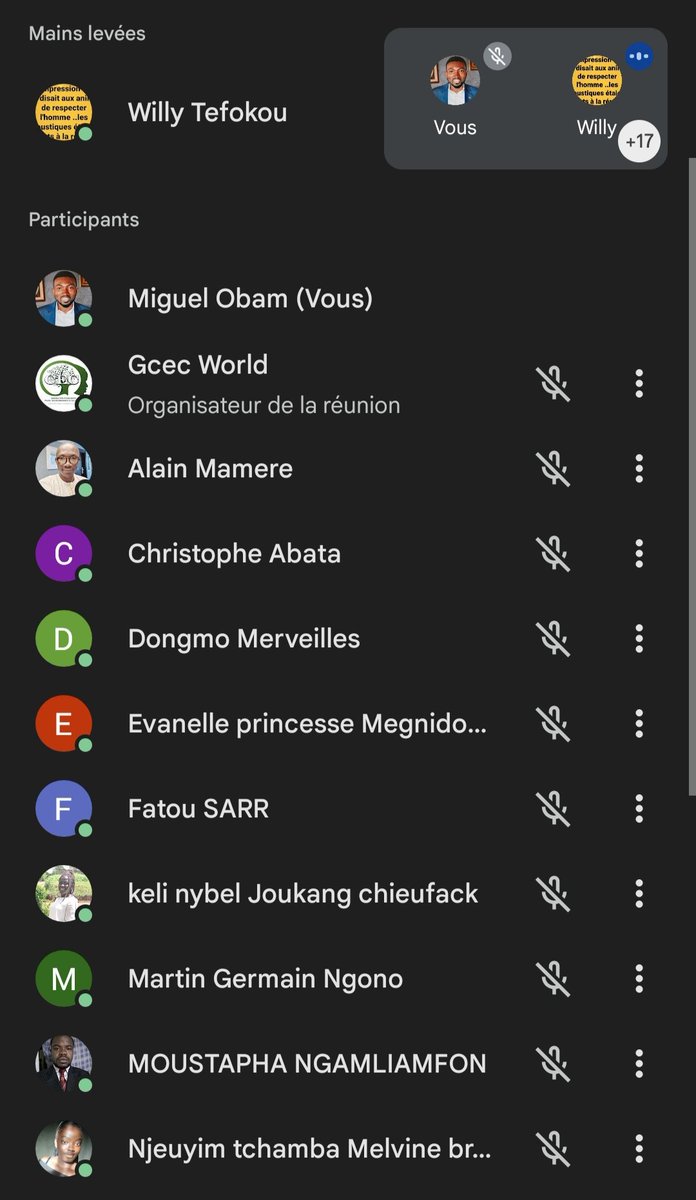 La <a href="/gcec_officiel/">GCEC</a> adresse toute sa gratitude aux intervenants et participants au webinaire sur "l'implication des communautés locales dans la conservation de la biodiversité. Nous espérons avoir l'opportunité de collaborer davantage avec vous à l'avenir.