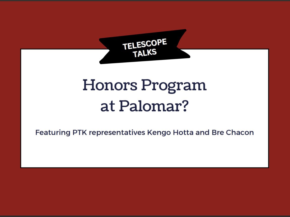 telescopenews's tweet photo. Staff writer Johnny Keeling sits down with PTK representatives Kengo Hotta and Bre Chacon to discuss their ongoing plans to start an honors program at Palomar. https://t.co/oPB8kGIRAA https://t.co/pDWT1mJuVd