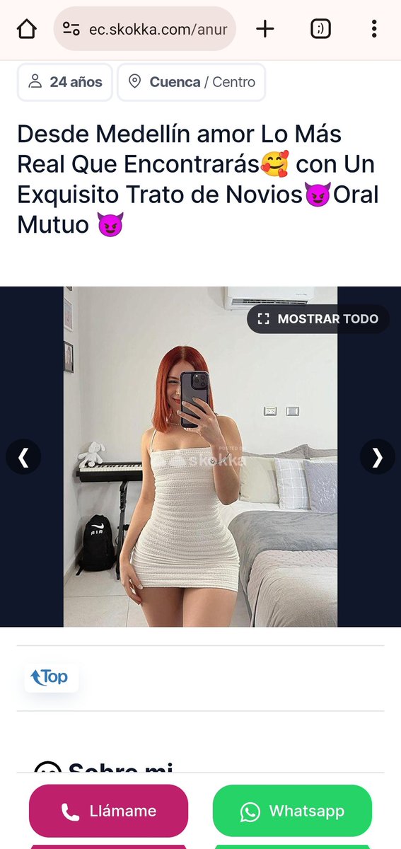 Hey me di unas vacaciones!!!
Está chica hizo que regrese. NO VAYAN ESTAFA atiende en el centro me atendí hace unos días y no es la chica de las fotos, ancha, atiende hostal cielo, le huele abajo, te cobra $40 x el momento y sus amigas son iguales de turras
ec.skokka.com/anuncio/20-ano…
