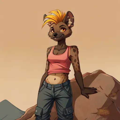 CrimsonWerecat's tweet photo. @F0XnR0LL Have a Brody (hyena) and a Faye (bear), if love to see them in your style! https://t.co/S885wsFZfd