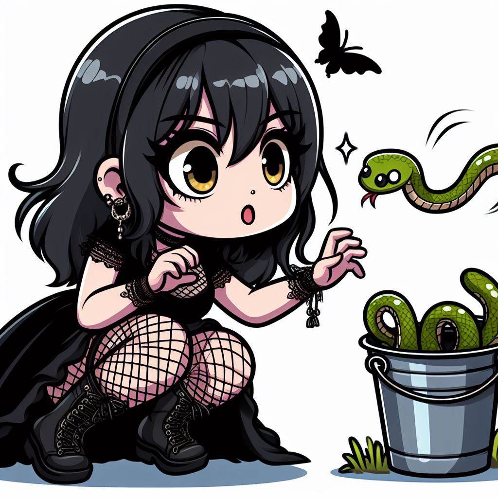 PeachiestMe's tweet photo. I told the epic tale of my battle with a snake at work to my lovely chat. They gave me the honor of cementing it forever in history with lovely art🐍🖤Here’s some honorable mentions https://t.co/kom1FhWI8W