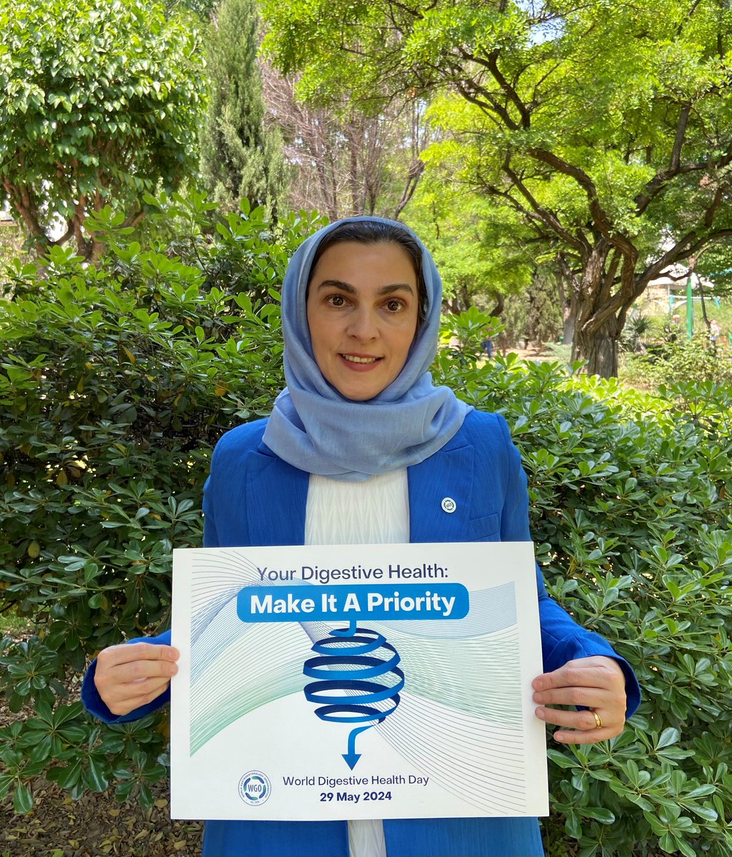 Prof. Anahita Sadeghi from Iran knows how to make their digestive health a priority! The #WDHD2024 campaign is about putting you and your gut health first! For more information on prioritizing your digestive health, visit wdhd.worldgastroenterology.org #YourDigestiveHealth