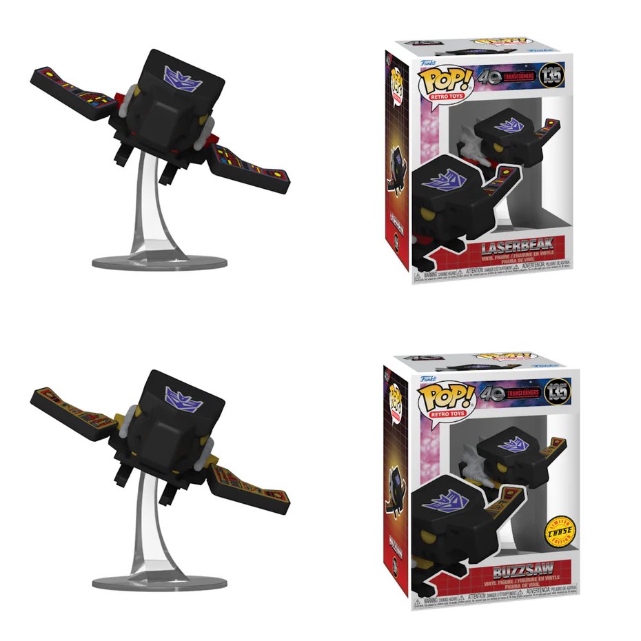 Available: Transformers - Laserbeak/Buzzsaw chase bundle! themightyhobby.com/products/pre-o… #Funko #Transformers