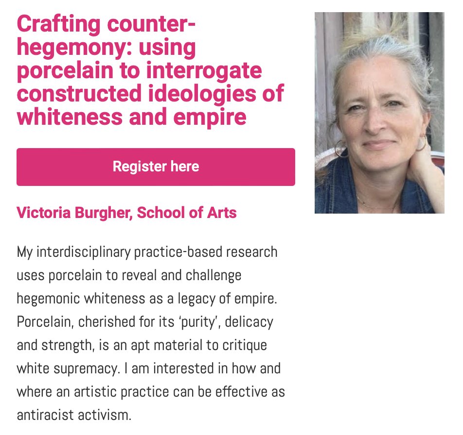 CharlotteCGill's tweet photo. Dear Lordy. I've found a new one.

"Crafting counter-hegemony: using porcelain to interrogate constructed ideologies of whiteness and empire"

We funded this. https://t.co/rNMS4m70JC
