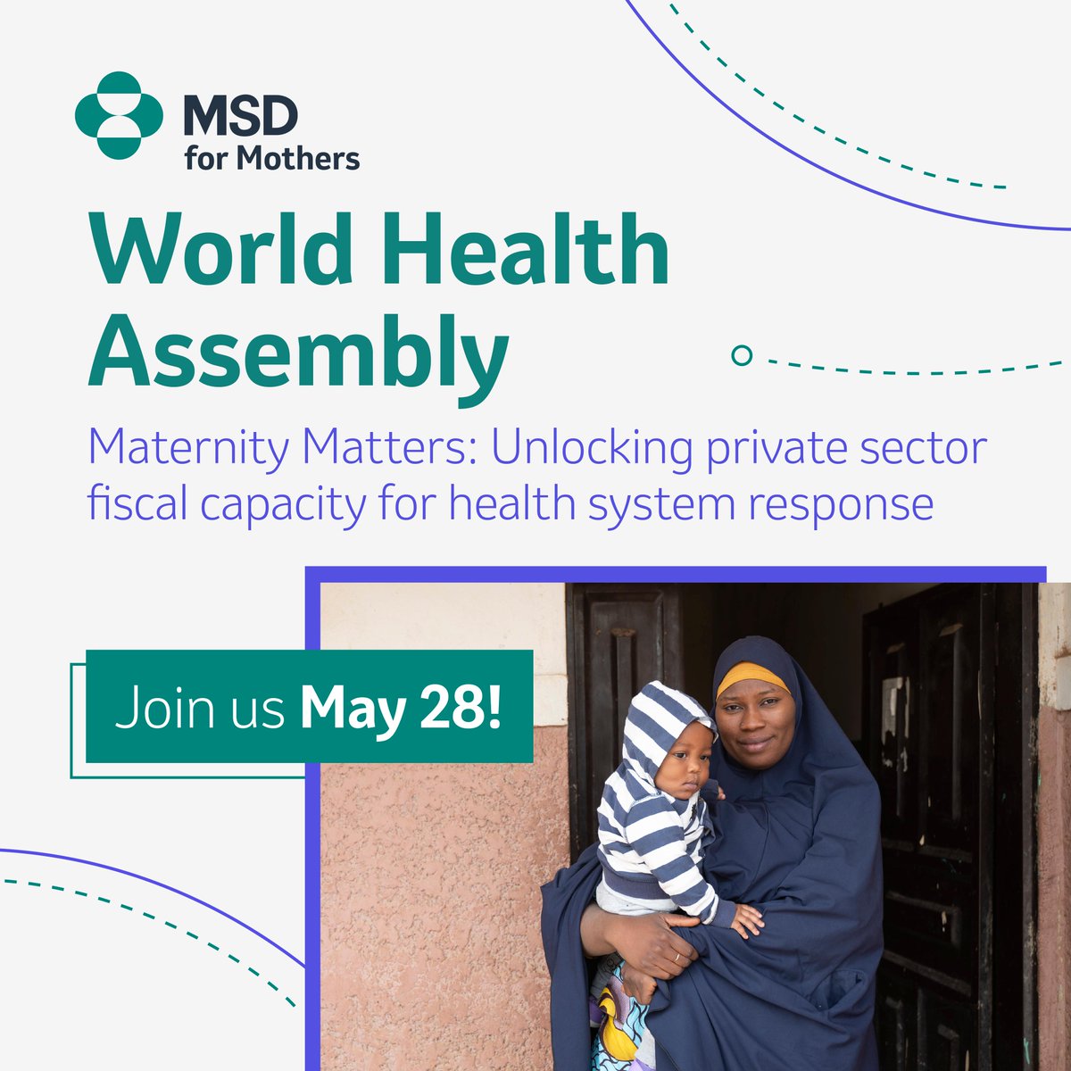 MSD for Mothers (@msdformothers) on Twitter photo We're hosting an event with <a href="/PSHConnector/">Country Connector on Private Sector in Health</a> and @Devex at the World Health Assembly on May 28! This event will explore how collaboration with the private sector can advance equitable access to maternal health care. Register for our event at #WHA77: bit.ly/3VdHUxt We're hosting an event with <a href="/PSHConnector/">Country Connector on Private Sector in Health</a> and @Devex at the World Health Assembly on May 28! This event will explore how collaboration with the private sector can advance equitable access to maternal health care. Register for our event at #WHA77: bit.ly/3VdHUxt