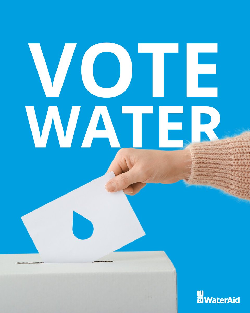 WaterAidUK's tweet photo. Whoever you're voting for, it's crucial to make sure clean water around the world is on the next government's agenda.
 
Sign our manifesto to let the next government know water is an issue the UK public care about.

Sign now: https://t.co/sFoyPDq2s2
 
#VoteWater https://t.co/usckZCb3Og