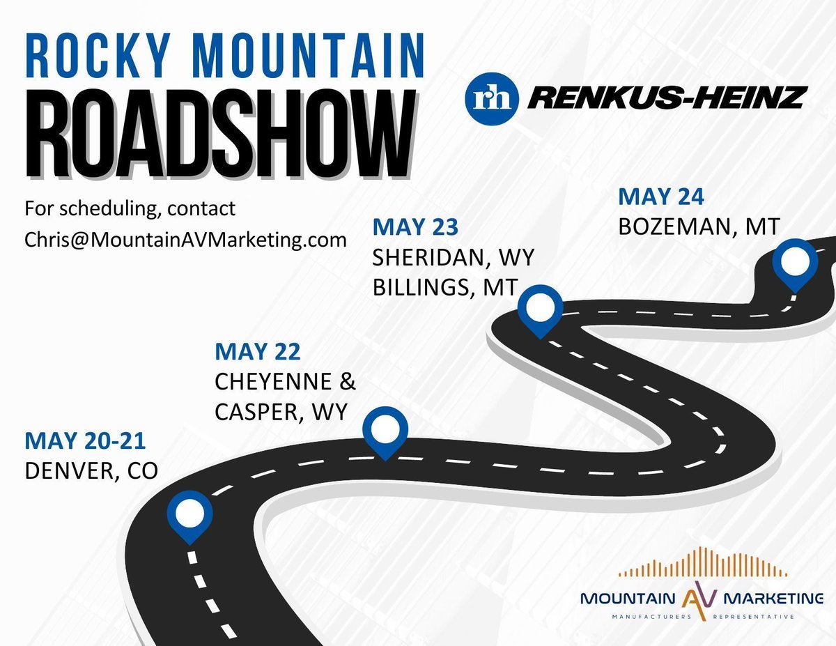 RenkusHeinz's tweet photo. #RenkusHeinz is on the road this week with Mountain AV Marketing, showcasing our advanced loudspeakers! We've had some fantastic demos already. If you're in the Rocky Mountain area, check out our last few stops! 🚐📍
#TheSoundSolution #proaudio #loudspeakers #roadshow #avtweeps https://t.co/LKCcZk3FYv