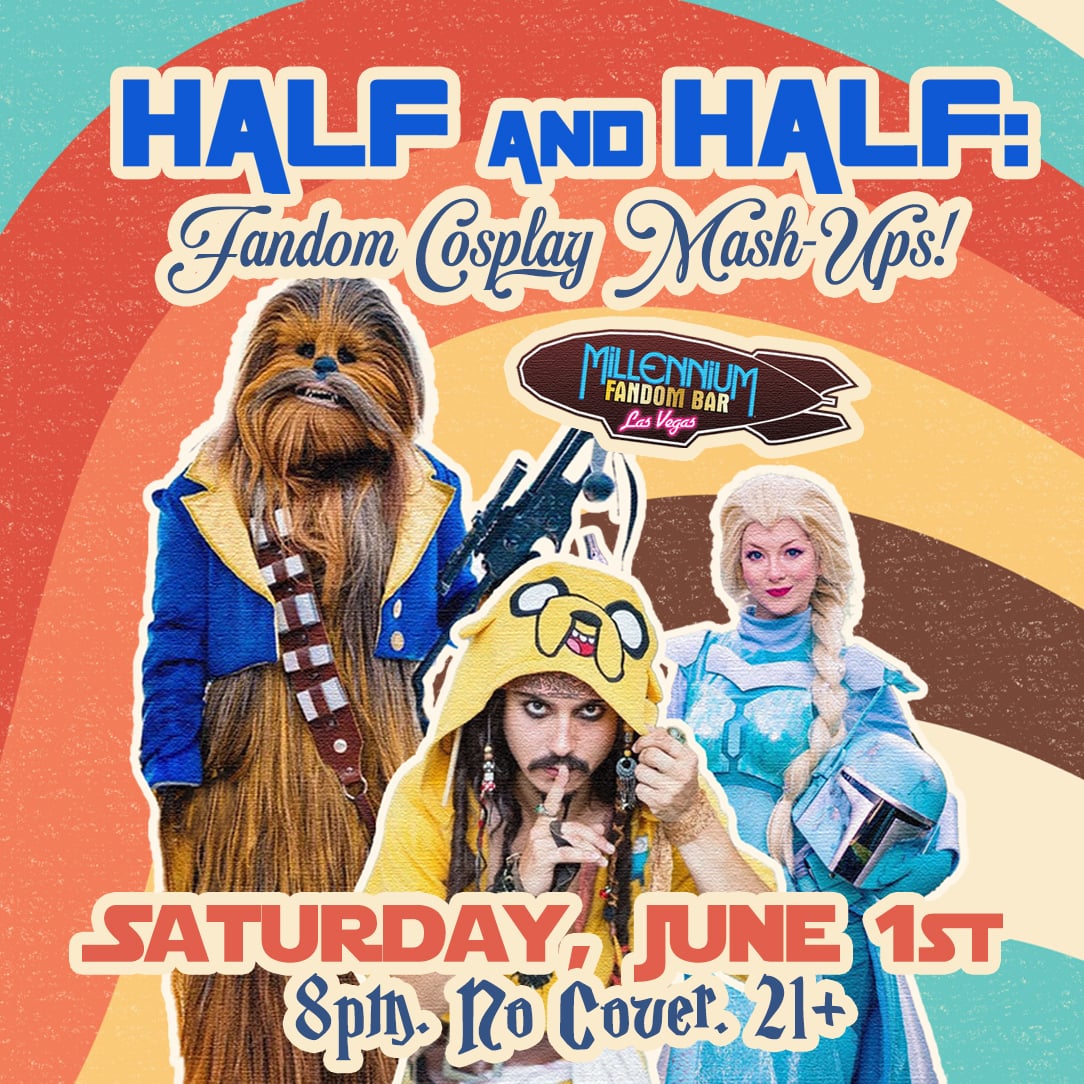 FandomBarLV's tweet photo. https://t.co/GdGMJej2p0
#MillenniumFANDOMBAR #FandomBar #FandomBarVegas #Fandom #Cosplay #CosplayBar #Costumes #LetsFandom #Cocktails #Mocktails #MFBmysteryMachine #LasVegas #thingstodo #HalfAndHalfCosplays #50and50CosplayMashup #CosplayChallenge #MixingCosplays #CosplayMashup https://t.co/iGV7NiehYv