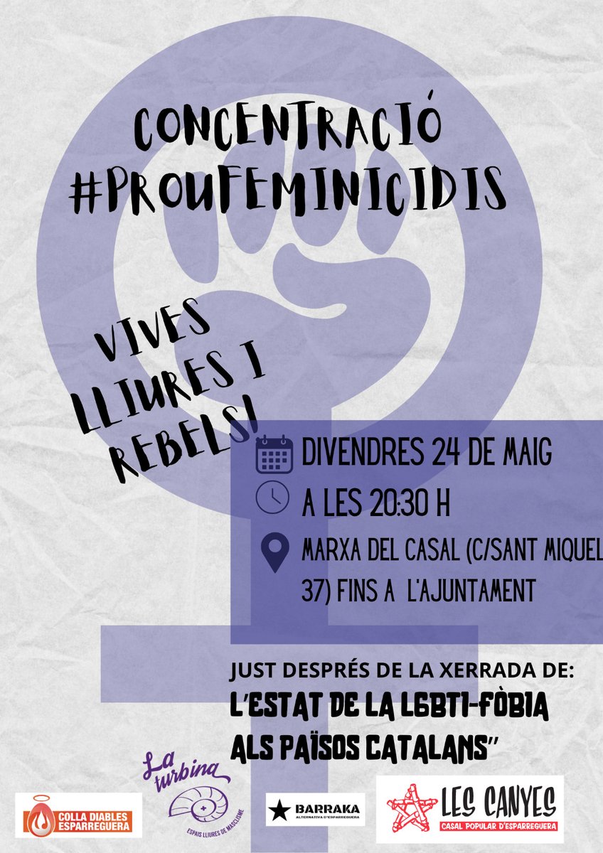 CasalEsparrec's tweet photo. Per desgràcia, diumenge va tornar actuar el masclisme en la seva màxima expressió. Un nou feminicidi als Països Catalans, ja en son 18 amb el que portem d'any, i en aquest cas ens ha tocat d'aprop. https://t.co/E9GFyr6Eh3